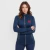 Women’s Zip Fleece In Dark Blue